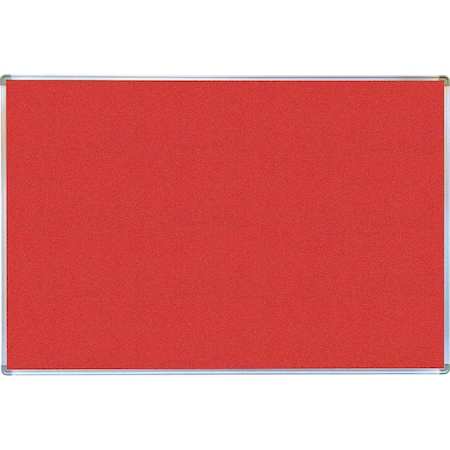 Aarco VIC Cork Bulletin Board with Euroframe Design 36"x48" Hot Salsa ERC3648210